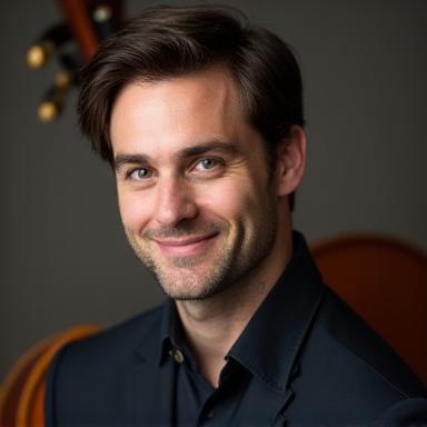 Professional headshot of Marcus Thorne, double bassist.