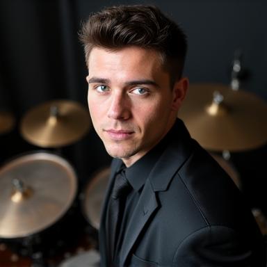 Professional headshot of Samuel Jones, drummer.